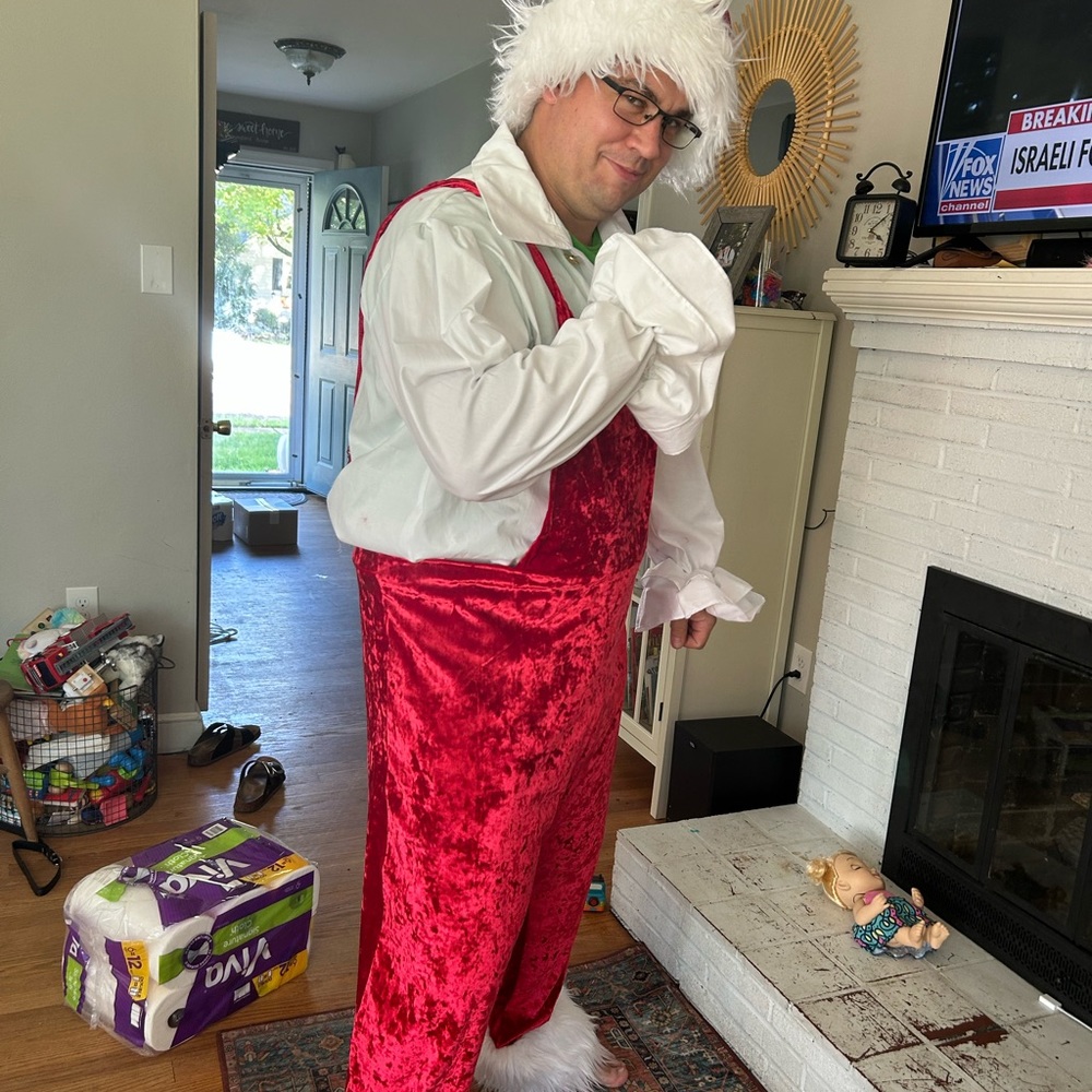 Custom made Santa overalls!